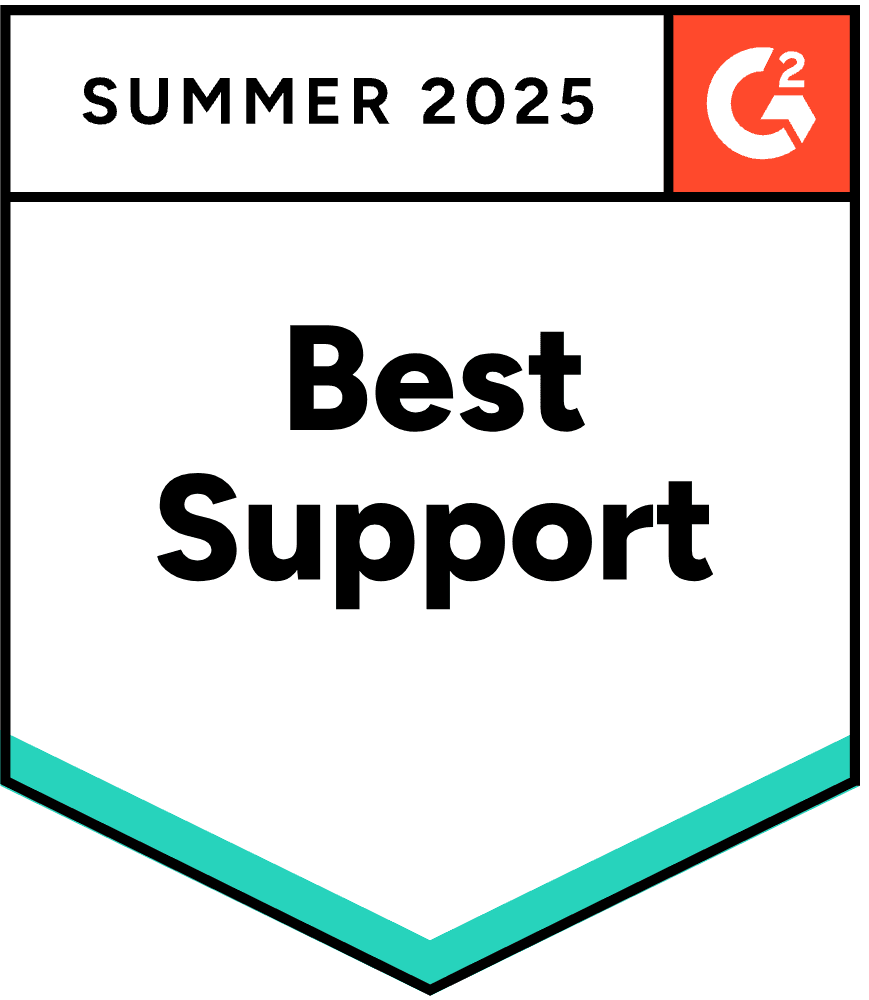 G2 Best Support Award - Verito Cloud Hosting Quality of Support Recognition