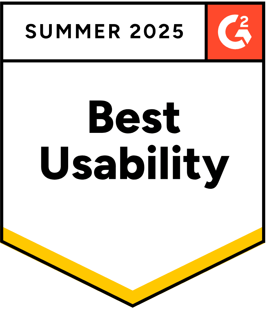 G2 Best Usability Award - Verito Cloud Hosting Easiest to Use Recognition