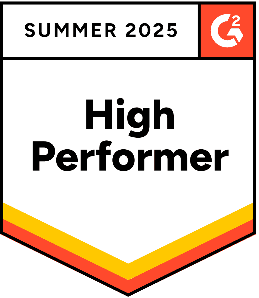 G2 High Performer Award - Verito Cloud Hosting Excellence in Performance