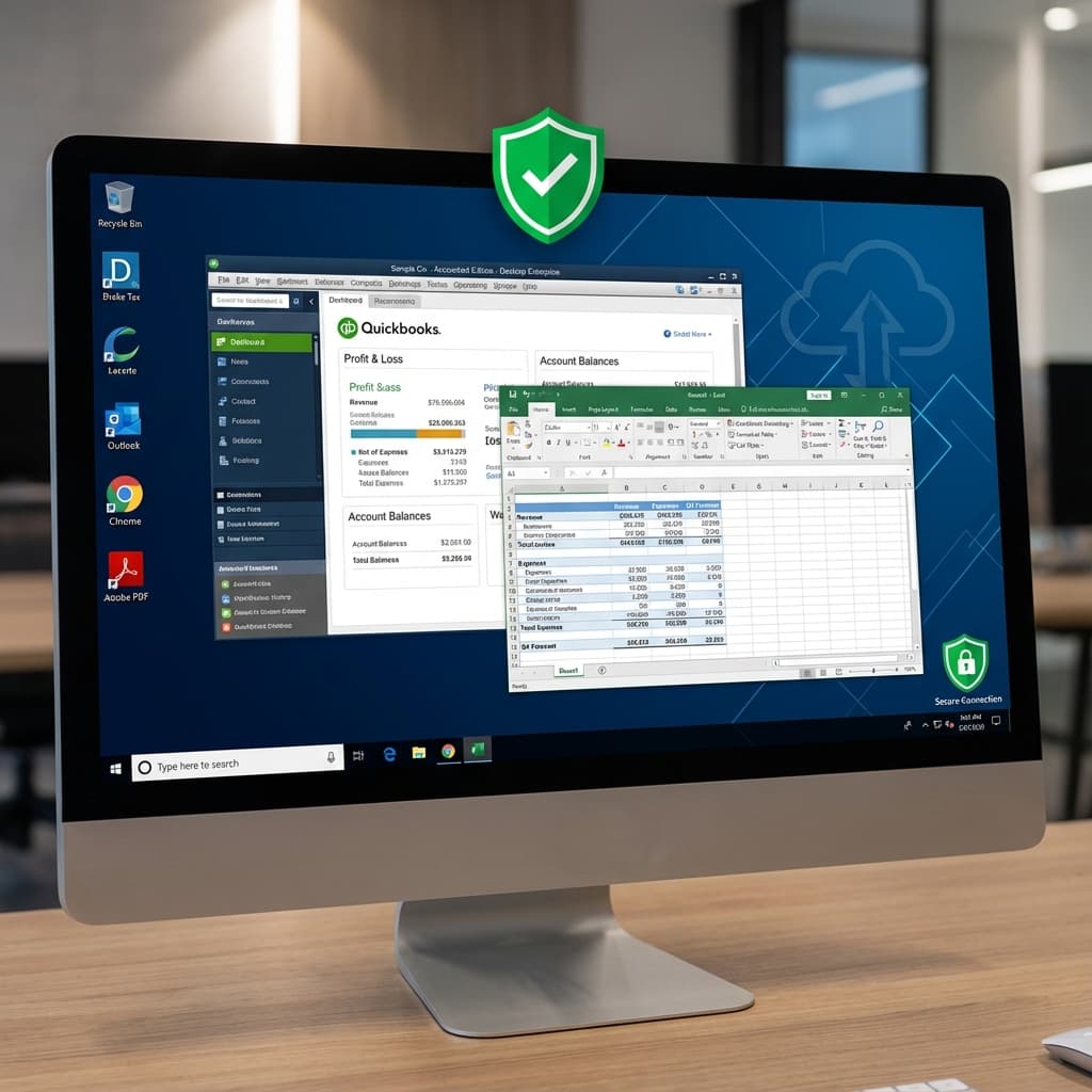 QuickBooks Desktop Enterprise on Secure Cloud Dashboard